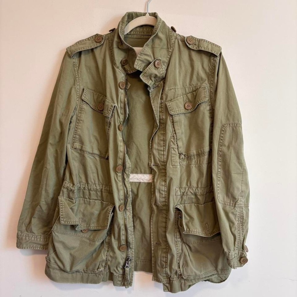 J. Crew green military jacket size M